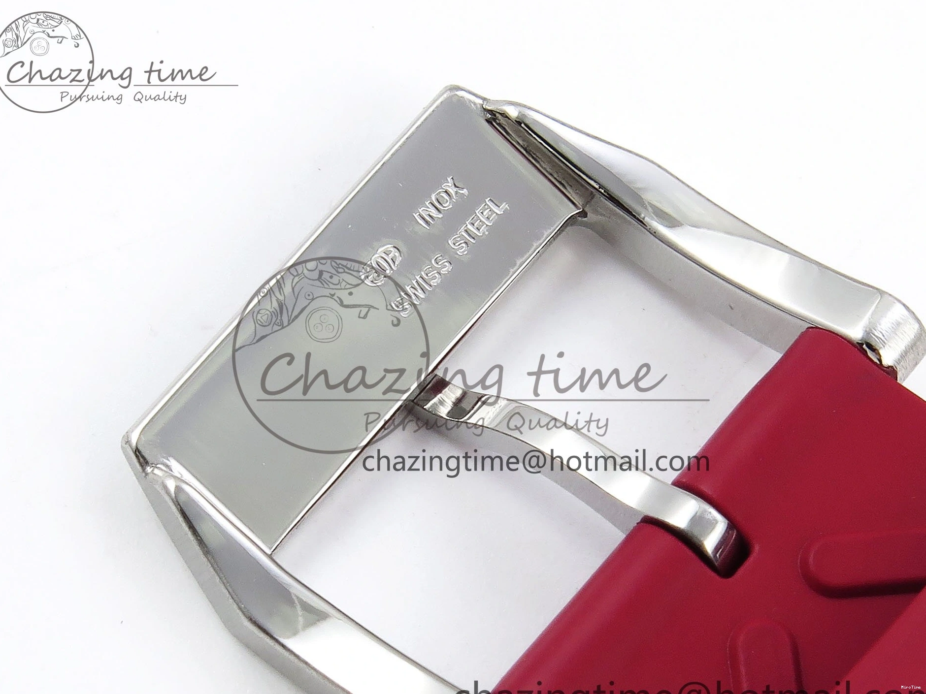 MIROTIME 0311 Reliable Portuguese Chrono IW3716 Z+F 1:1 Best Edition Red Dial on Red Rubber Strap A 7015